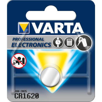 Knoopcel Varta Professional Lithium CR1620: 3V