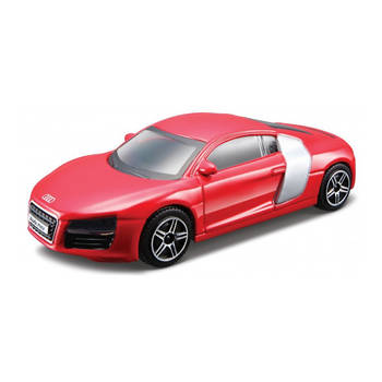 Speelgoedauto Audi R8 rood 1:43/10 x 4 x 3 cm - Speelgoed auto's