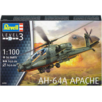AH-64A Apache Revell - schaal 1 -100 - Bouwpakket Revell Helikopters