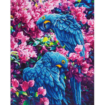 Blue Parrots Diamond Dotz - 52x42 cm - Diamond Painting