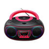Denver Draagbare Boombox - Bluetooth - FM Radio met LED verlichting - CD Speler - AUX aansluiting - TCL212BT – Roze