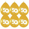 18x Gouden ballonnen 50 jaar - Ballonnen