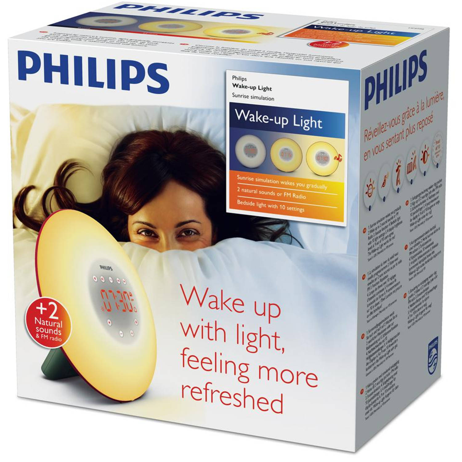 Philips Wake-up HF3506/30 roze/zilver | Blokker