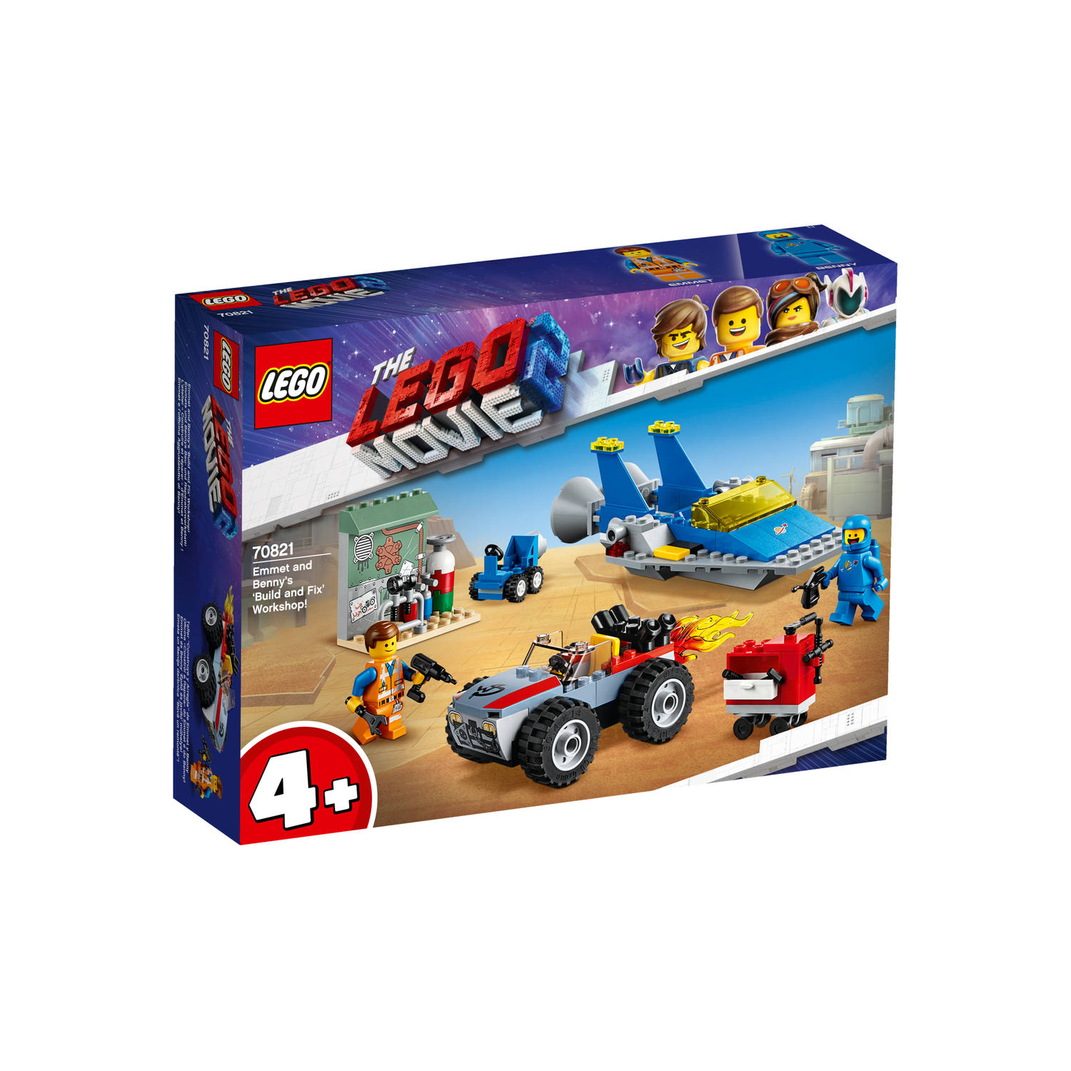 LEGO 4+ The Movie 2 Emmets en Benny's Bouw- en Reparatiewerkplaats! - 70821