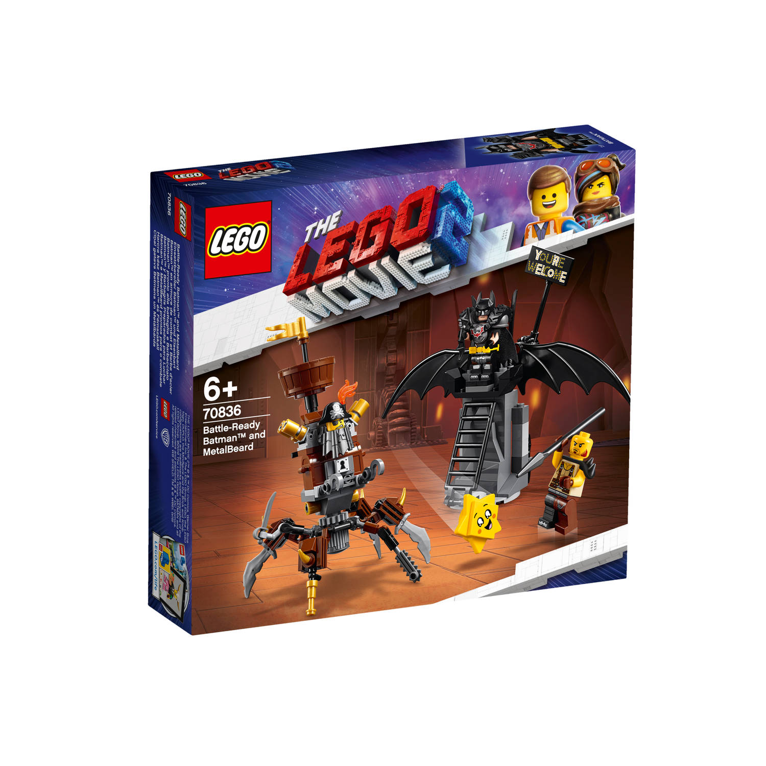 LEGO The Movie 2 Gevechtsklare Batman en Metaalbaard - 70836