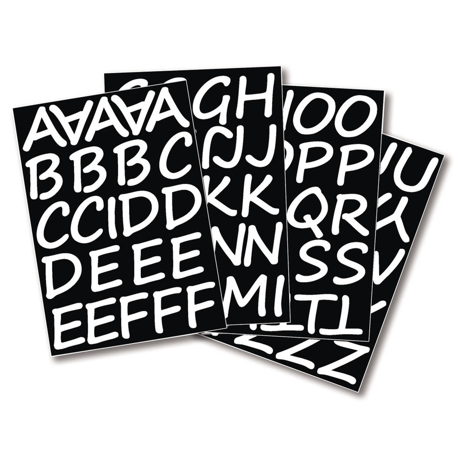 Verdeel Wereldrecord Guinness Book attribuut 1x Setje alfabet plakletter stickers ongeveer 5 cm - Stickers | Blokker
