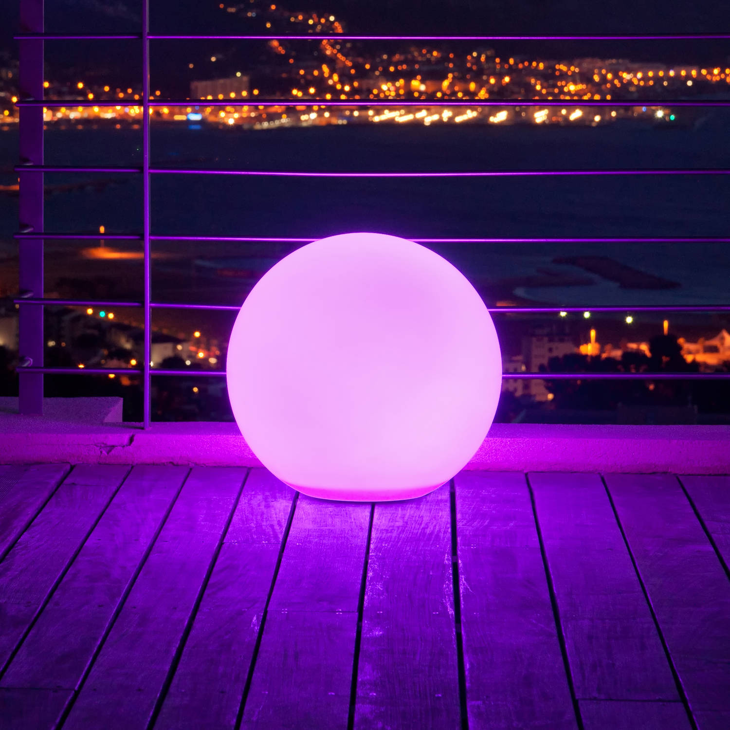 Beugel Uitputten vrouwelijk Lumisky oplaadbare bol met multicolor led verlichting ø 60 cm | Blokker