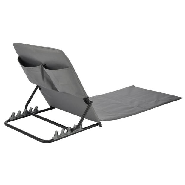 HI Strandmat stoel opvouwbaar PVC grijs