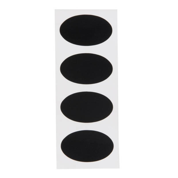 8x Krijtbordstickers ovaal 8 cm - Stickers