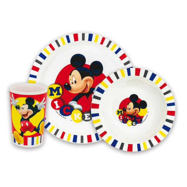 Kinder ontbijt set Disney Mickey Mouse 3-delig - Serviessets