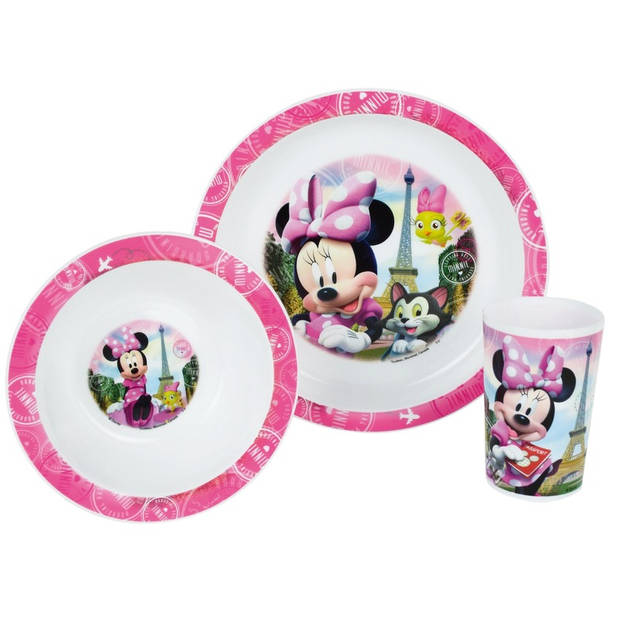 Kinder ontbijt set Disney Minnie Mouse 3-delig - Serviessets