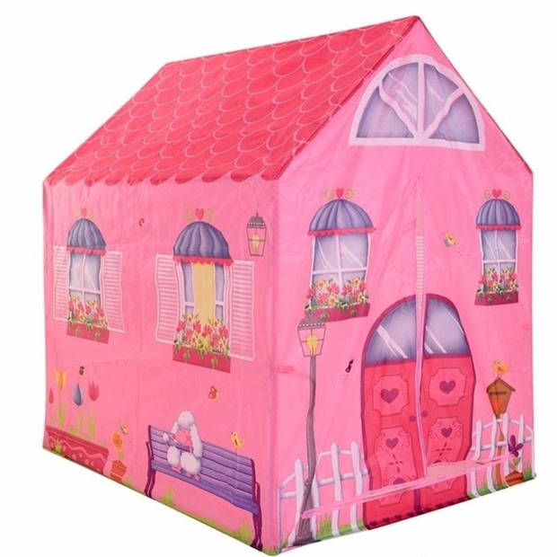Speelgoed speeltent roze prinsessen huis 102 cm - Speeltenten