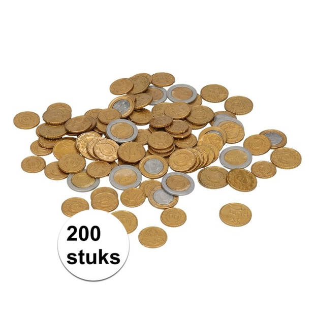 Speelgeld euro munten 200 stuks - Speelgeld