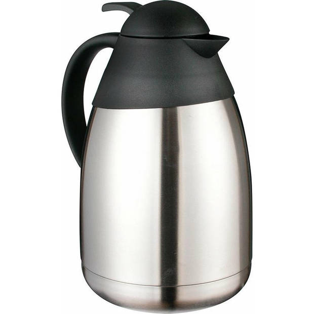 Haushalt Thermoskan - 1.5L - dubbelwandig - RVS - mat - koffie / thee - Thermoskannen