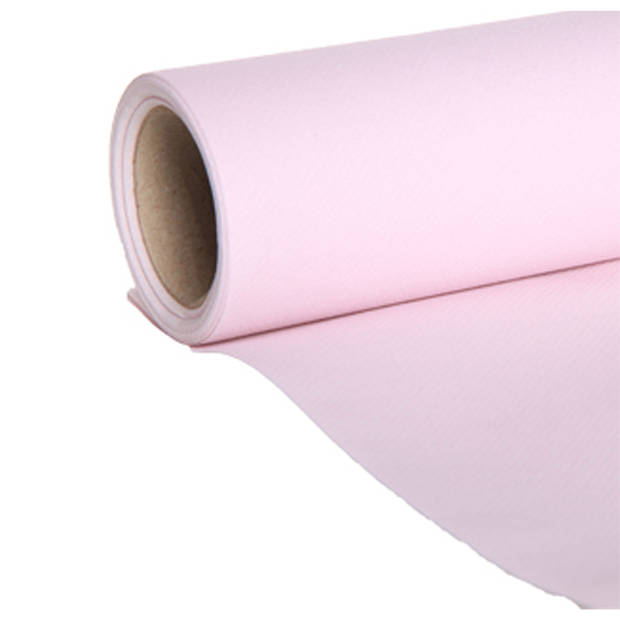 Cosy & Trendy Tafelloper - papier - licht roze - 480 x 40 cm - Feesttafelkleden