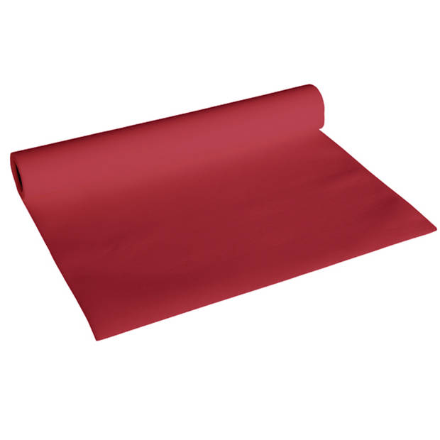Cosy & Trendy Tafelloper - papier - bordeaux rood - 480 x 40 cm - Feesttafelkleden
