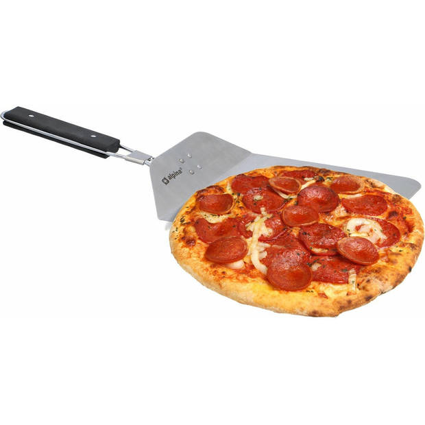 Alpina Inklapbare pizzaschep - RVS - 25 x 24 cm - broodschep - Pizzascheppen