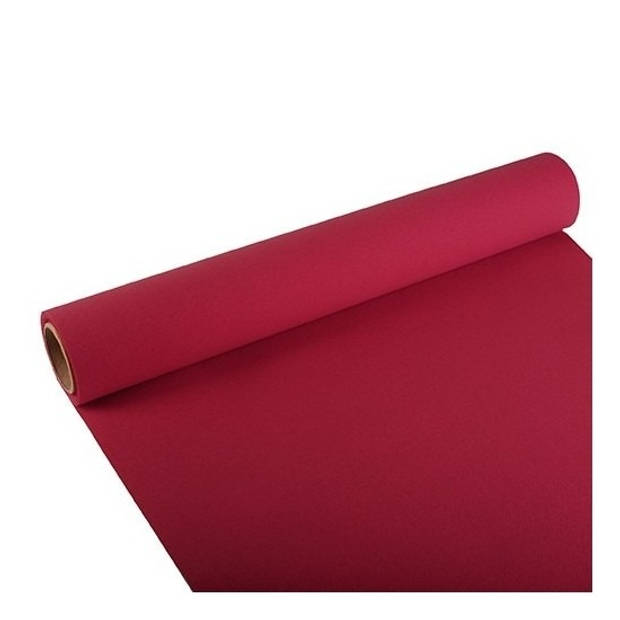 Feest/party bordeaux rode tafeldecoratie papieren tafelloper 300 x 40 cm - Feesttafelkleden