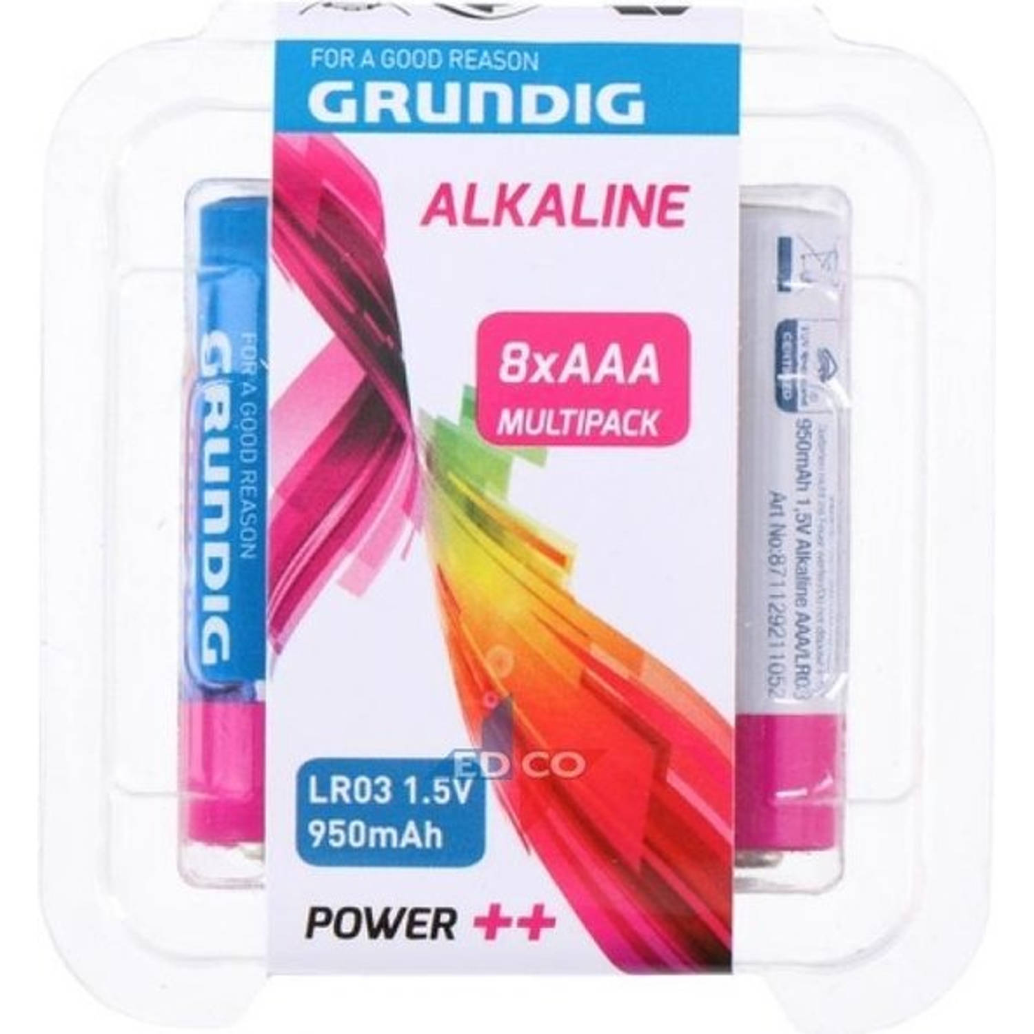 Grundig Batterijen Alkaline Lr03 Aaa Pak Met 8 Stuks