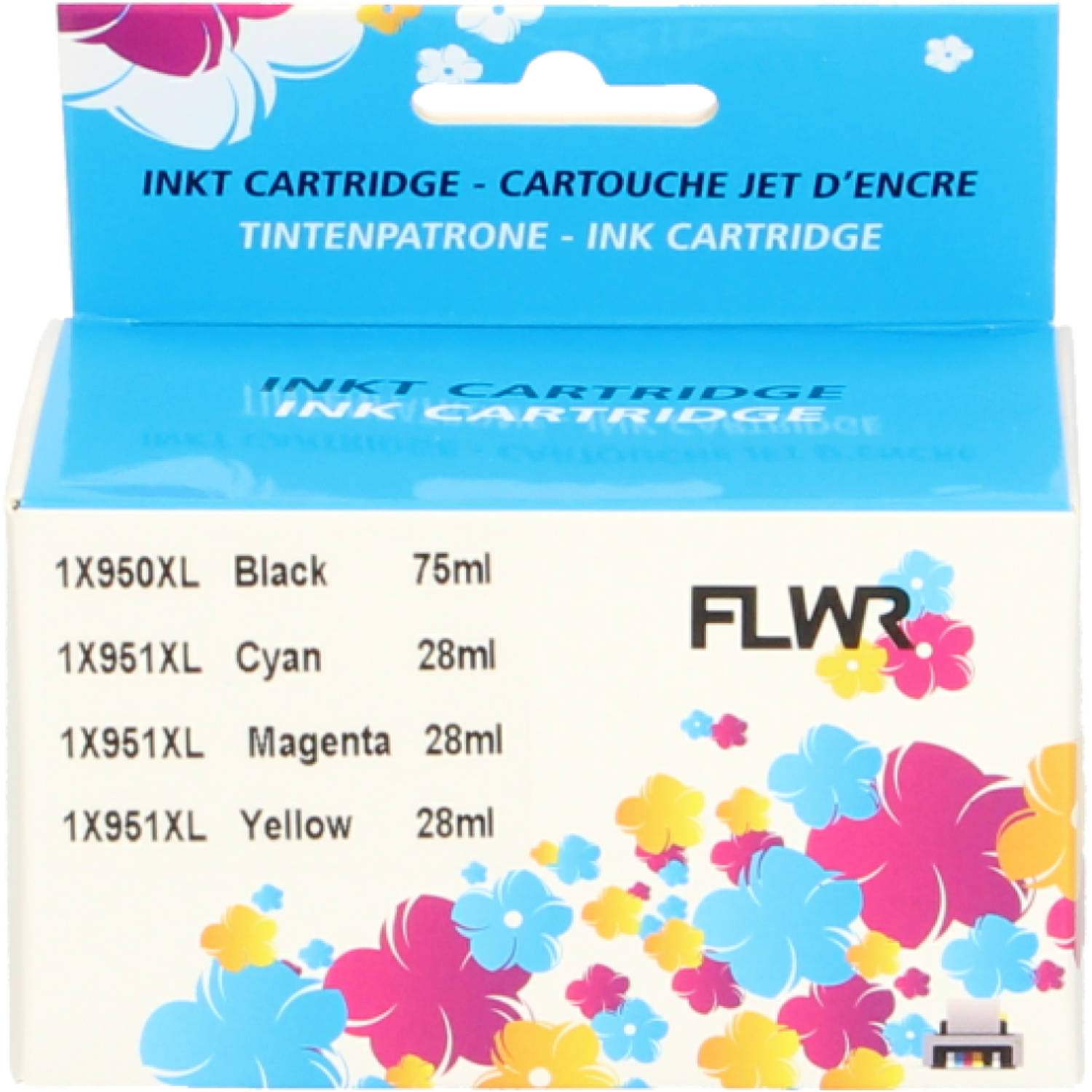 FLWR HP 950XL / 951XL 4-pack zwart en kleur cartridge