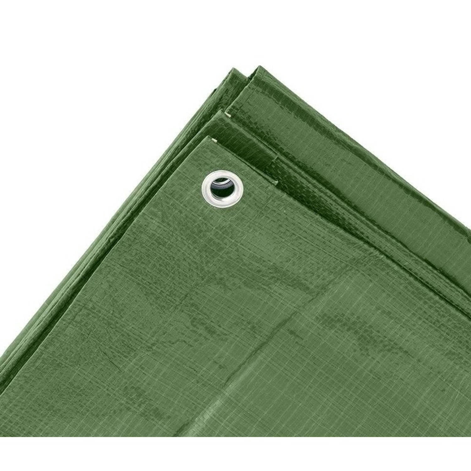 Groen afdekzeil-dekzeil 3 x 4 meter polypropyleen grondzeil