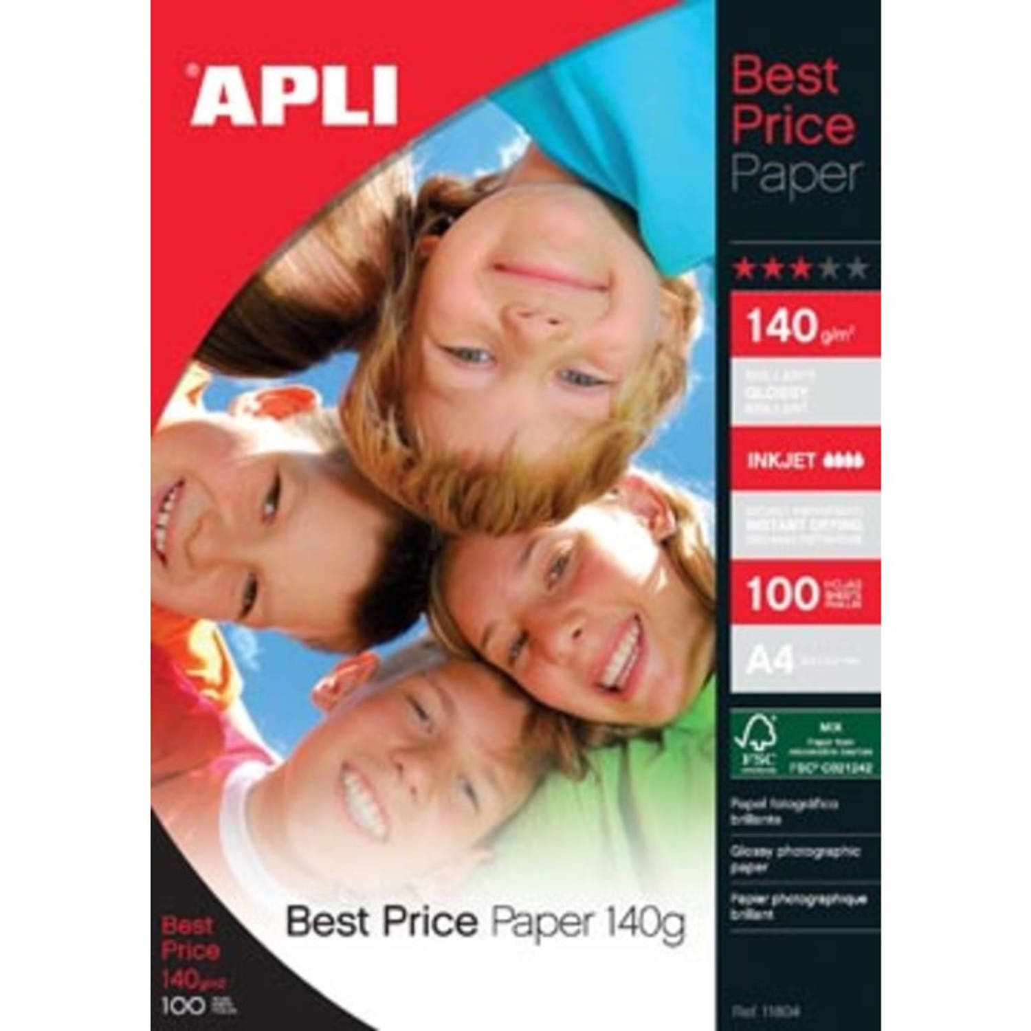 in het midden van niets Vaardig inhoud Apli fotopapier Best Price ft A4, 140 g, pak van 100 vel | Blokker