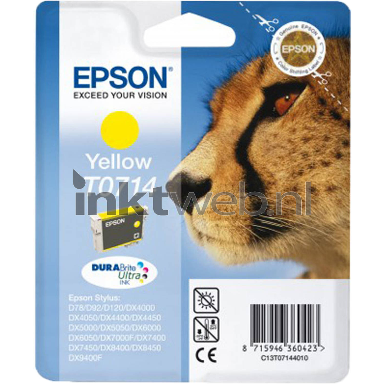 Epson T0714 geel cartridge