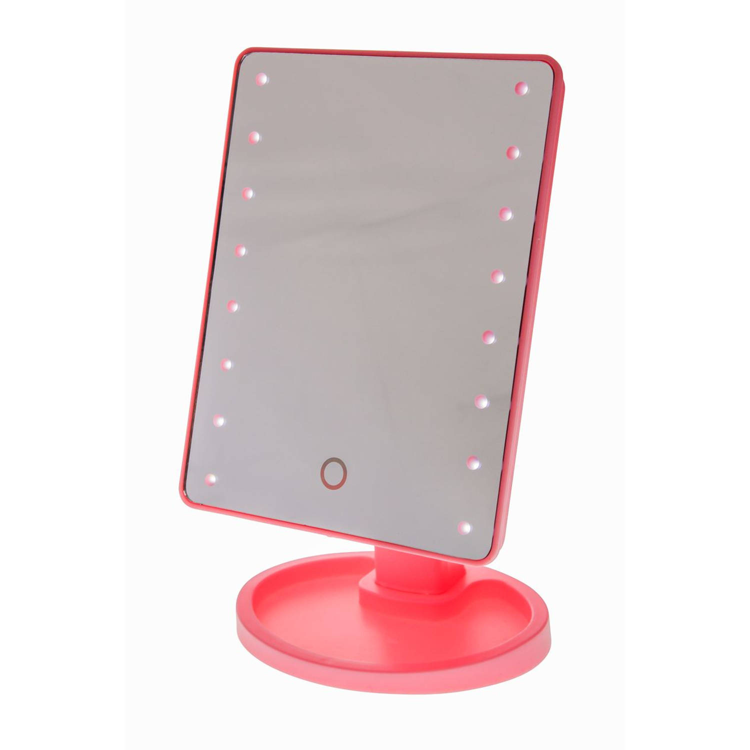 Sluier Purper Ziekte Touch Screen Make-Up Spiegel met LED verlichting - Roze | Blokker