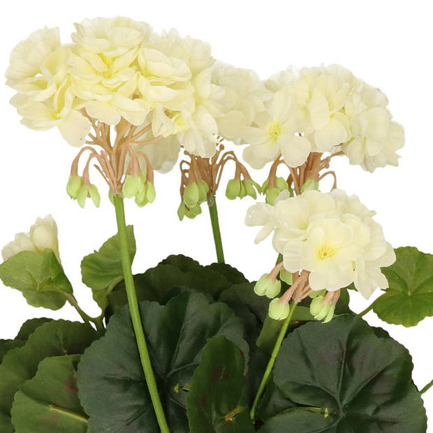 Kunst geranium wit 30 cm - Kunstplanten