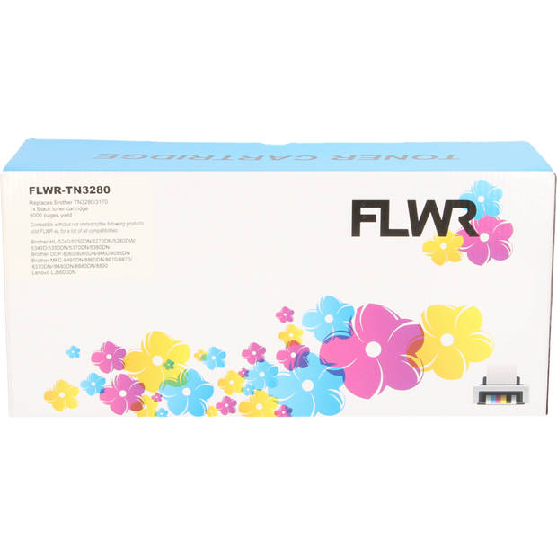 FLWR Brother TN-3280 zwart toner