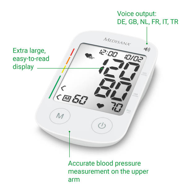 Medisana bovenarmbloeddrukmeter voice BU535