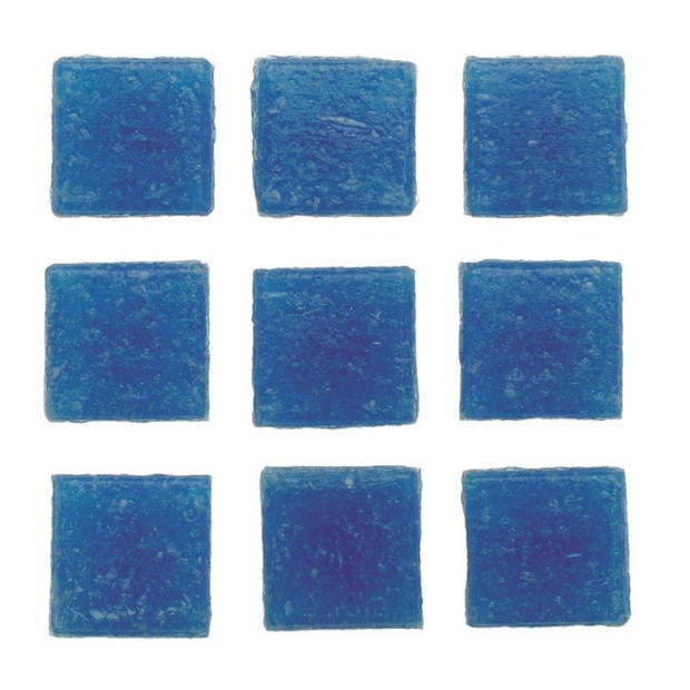 Mozaieken maken 30x blauwe steentjes 2 x 2 cm - Mozaiektegel