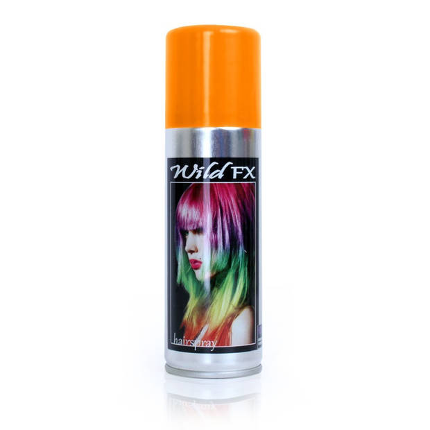 Oranje haarspray 125 ml - Verkleedhaarkleuring