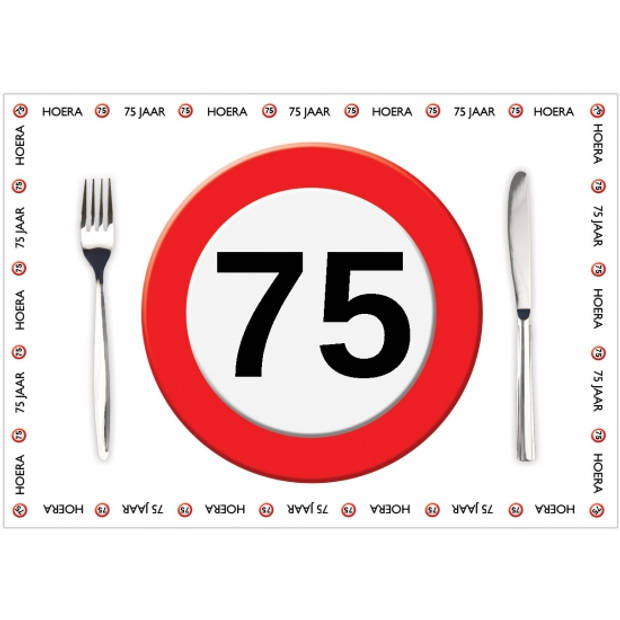 10 placemats 75 jaar van papier - Placemats