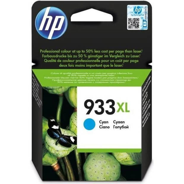 HP 933XL originele cyaan-inktcartridge met grote capaciteit voor HP OfficeJet 6100/6600/6700/7100/7510/7610 (CN054AE)