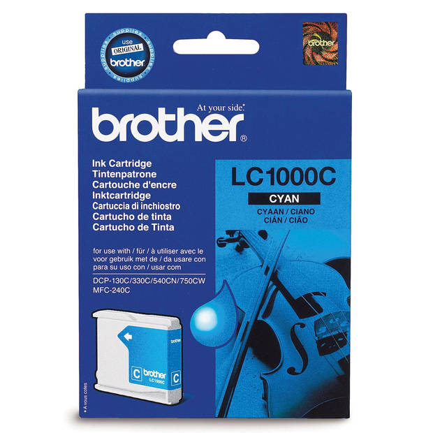 Brother inktcartridge, 400 pagina's, OEM LC-1000C, cyaan 5 stuks