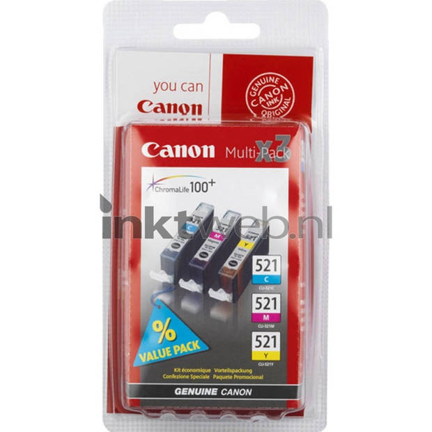 Canon cartridge voordeelpak CLI-521 3CL