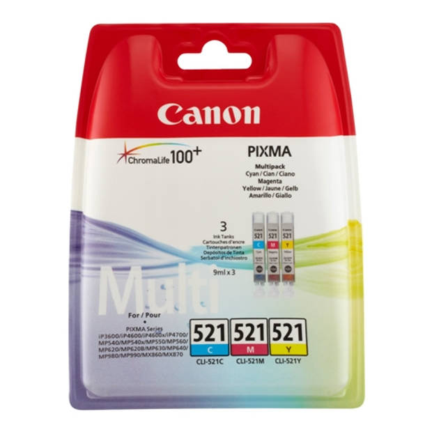 Canon cartridge voordeelpak CLI-521 3CL