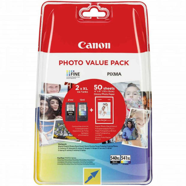 Canon PG-540XL/CL541XL Multipack zwart en kleur Cartridge