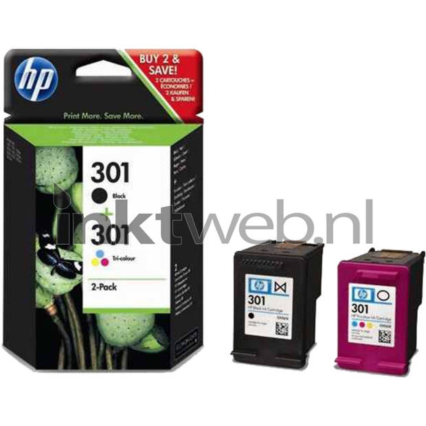 HP 301 Multipack zwart en kleur cartridge