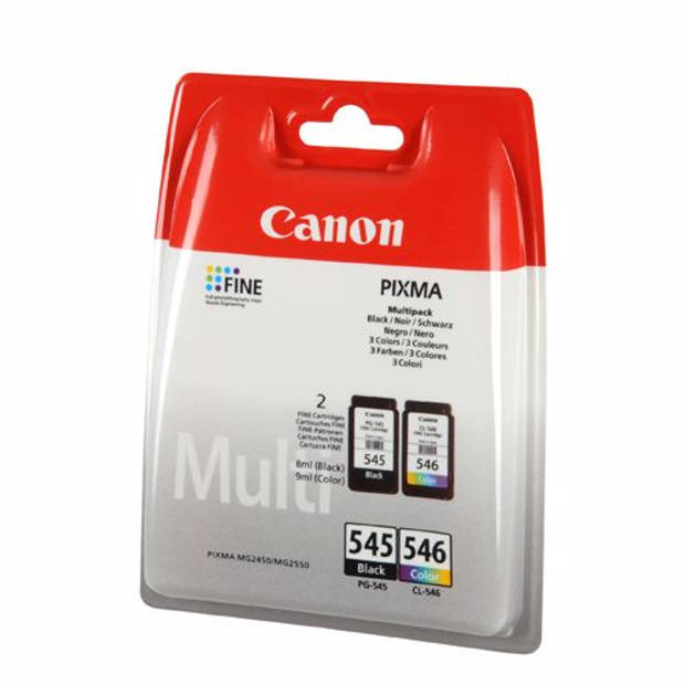 Canon cartridge voordeelpak PG545CL546 BK + CL