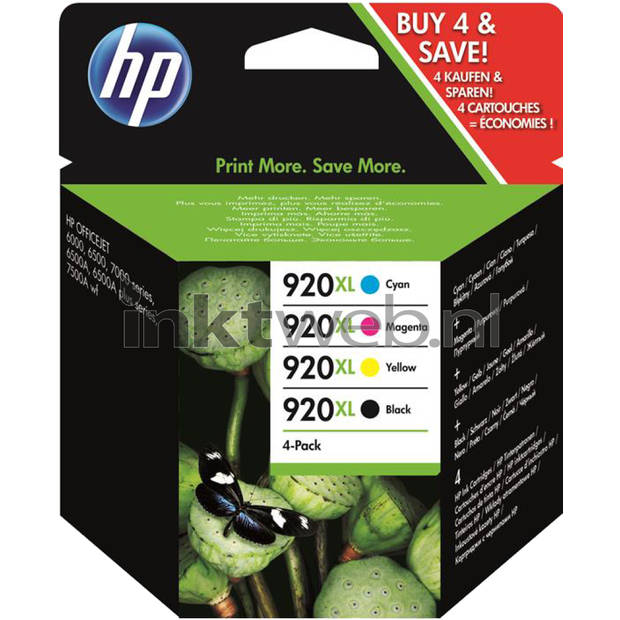 HP 920XL Multipack zwart en kleur cartridge