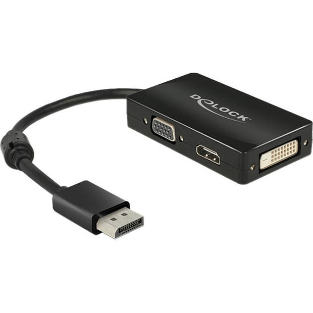 Delock Displayport naar HDMI, VGA, DVI verloopstuk