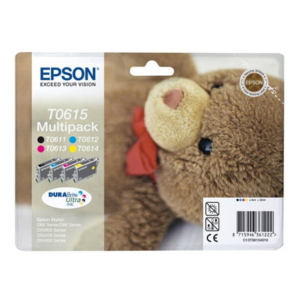 Epson cartridge voordeelpak T0615 BK + 3CL
