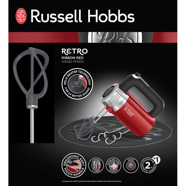 Russell Hobbs handmixer Retro - rood