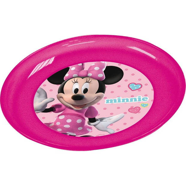 4x Plastic Disney Minnie Mouse bordjes