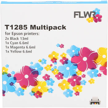 FLWR Epson T1285 Multipack zwart en kleur cartridge