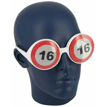Verkeersbord bril 16 jaar - Verkleedbrillen