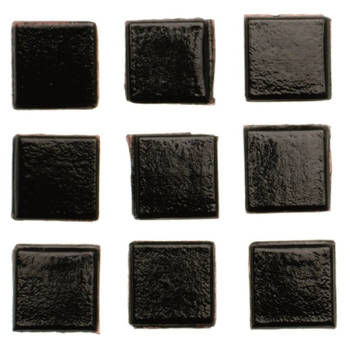 30x stuks vierkante mozaiek steentjes zwart 2 x 2 cm - Mozaiektegel