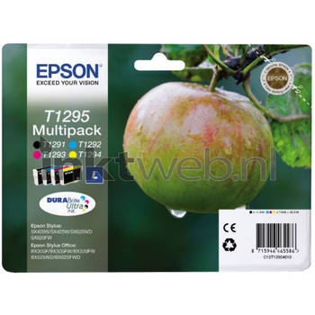 Epson T1295 Multipack zwart en kleur cartridge